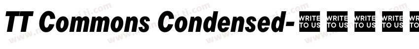 TT Commons Condensed字体转换